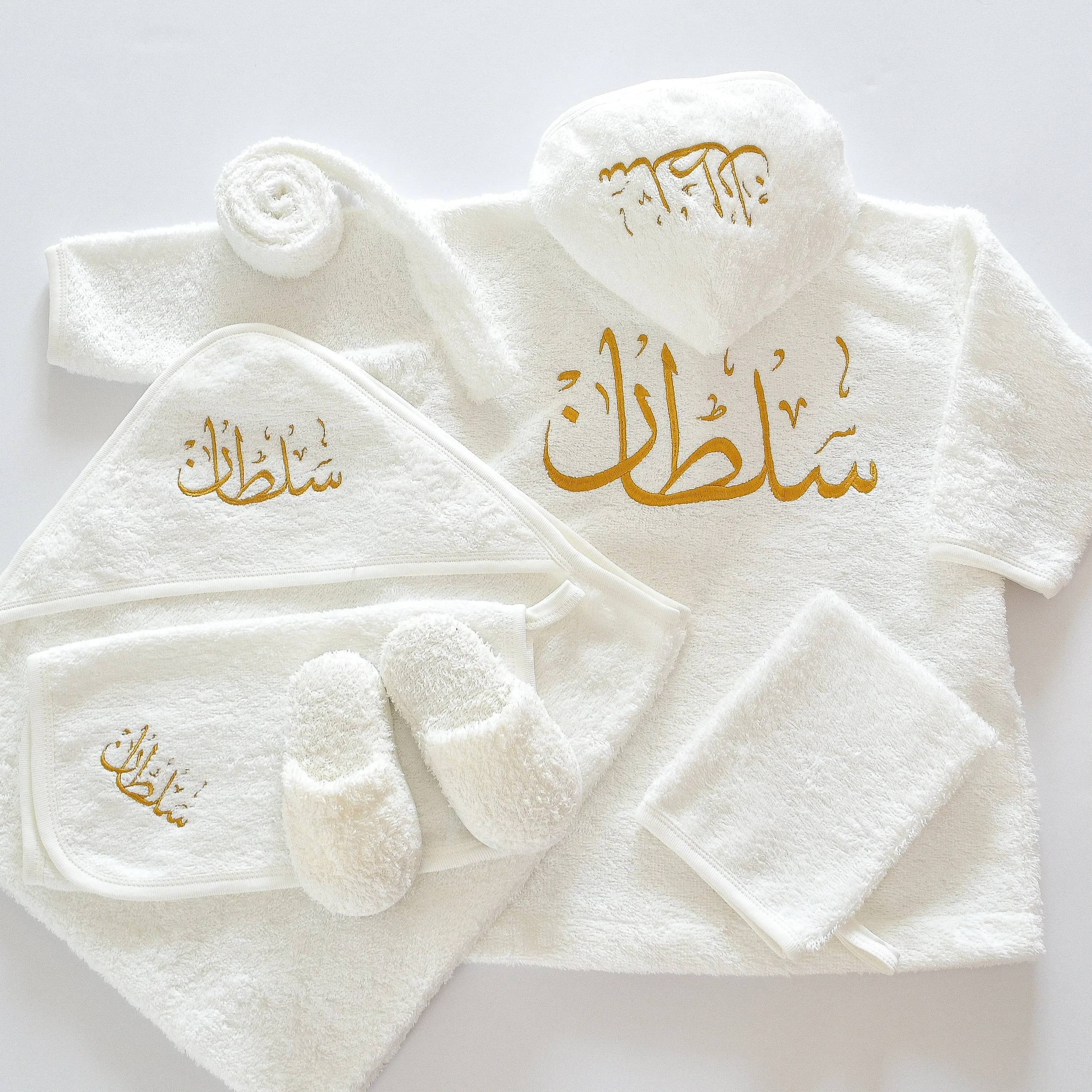 Personalised Baby Girl & Boy Bathrobe Set