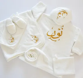 Personalised Baby Girl & Boy Bathrobe Set