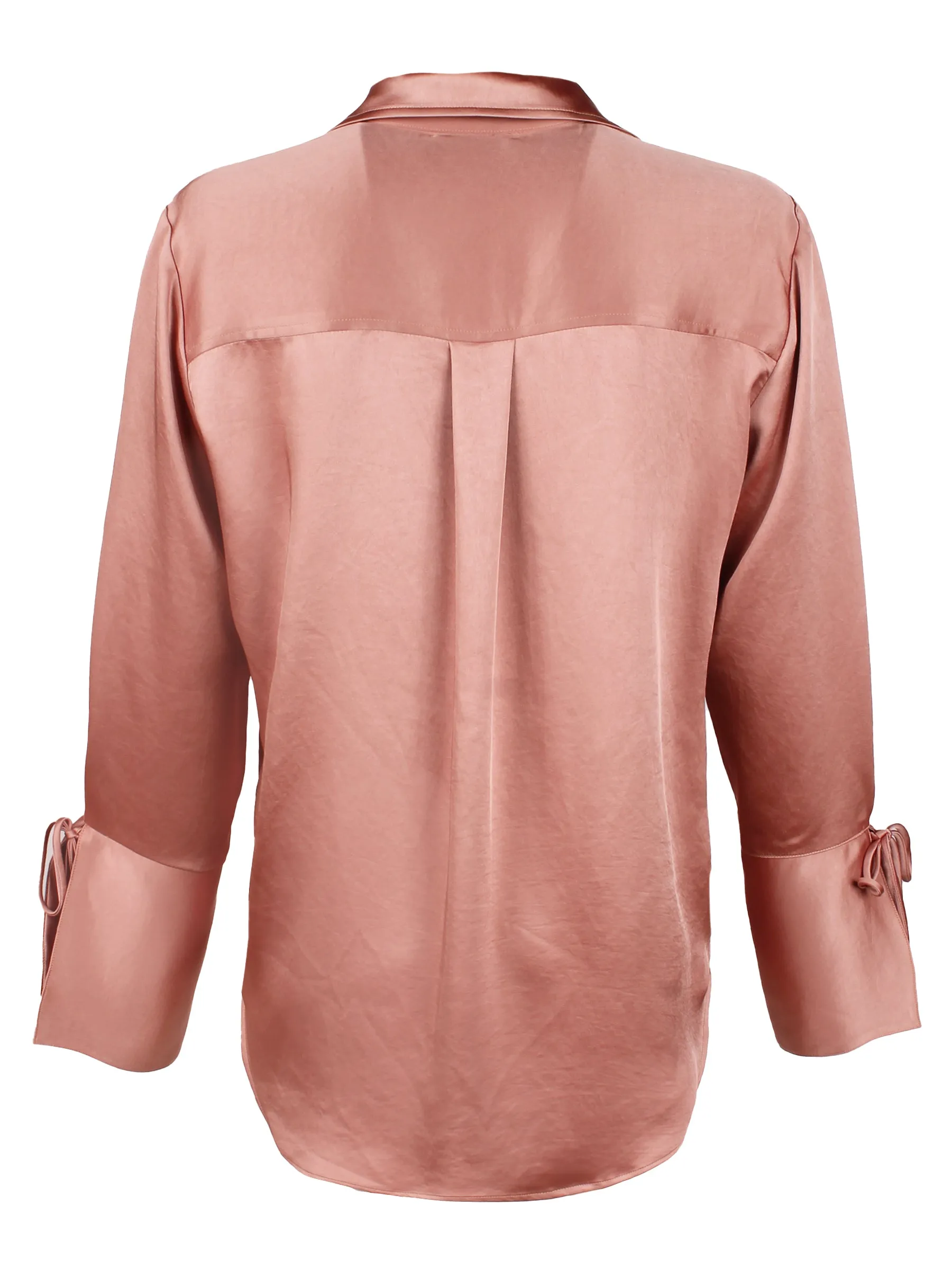 Rachel Rose Gold Shirt Hammered Satin