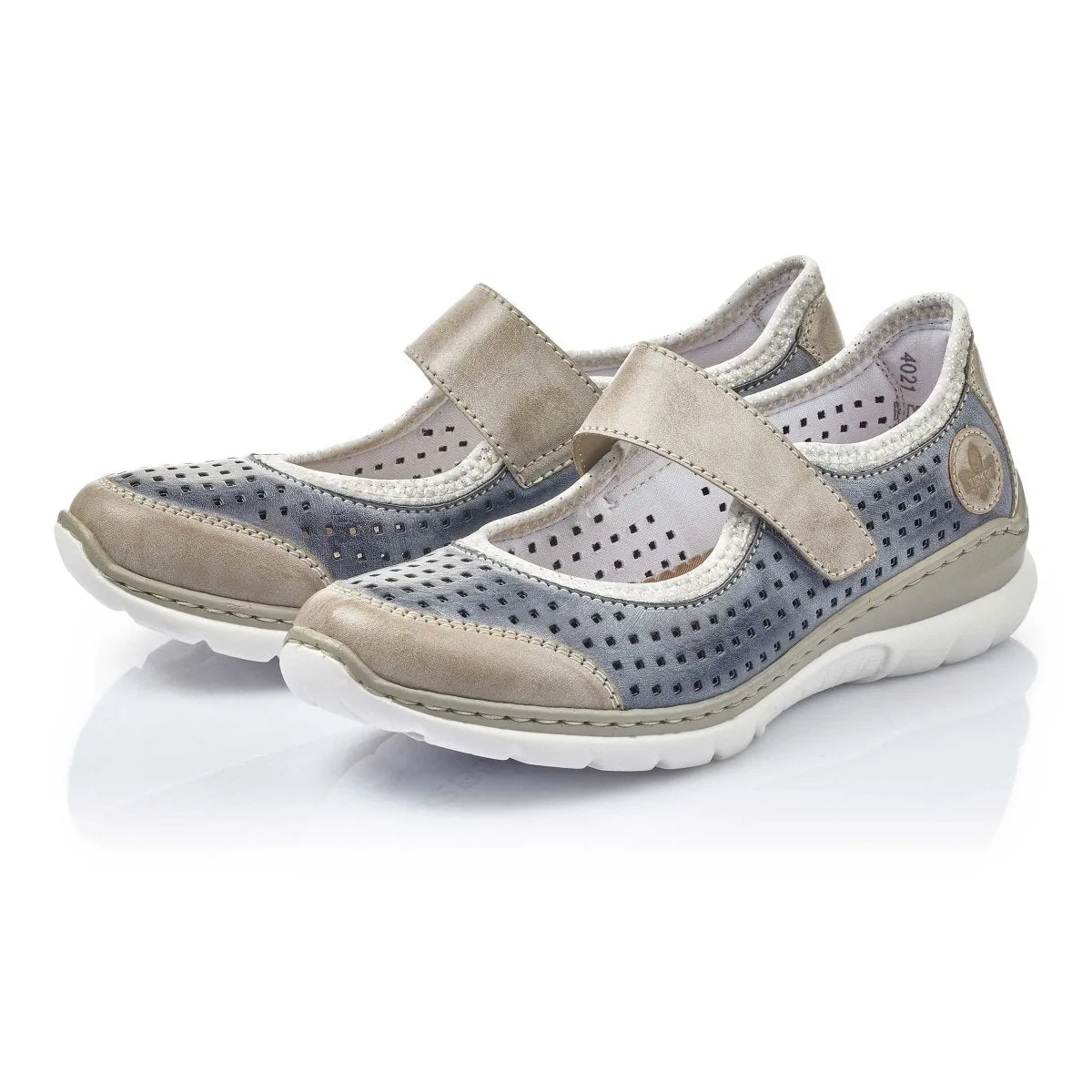 Rieker Women's L32B5-42 Blue/Grey