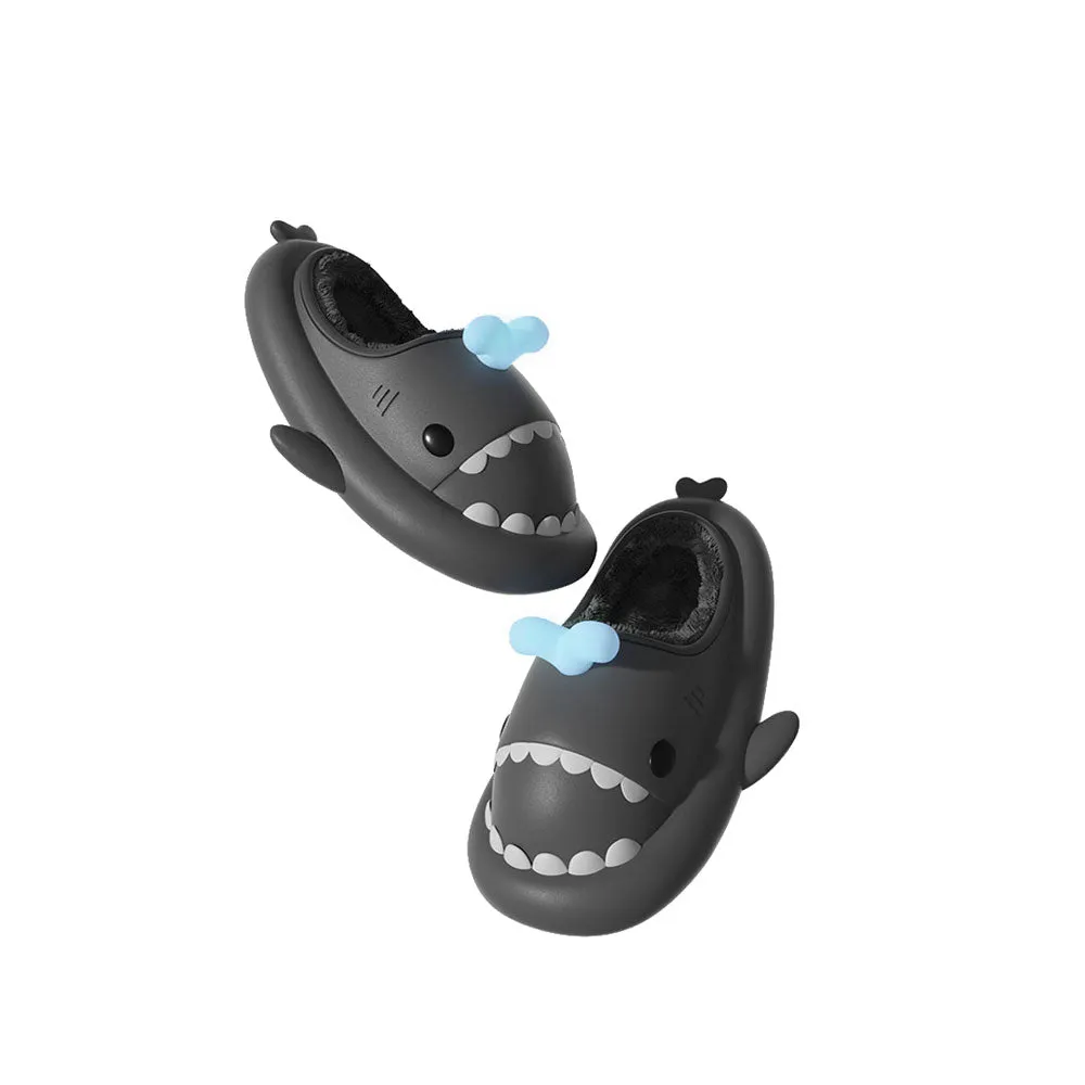 Sharkicks Basic - Winter Whale Spouting Heel-open Shark Slippers