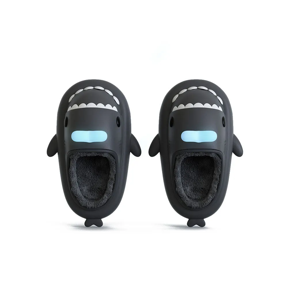 Sharkicks Basic - Winter Whale Spouting Heel-open Shark Slippers