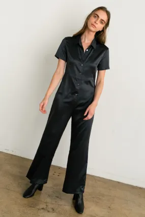 Short Sleeve Wide Leg Jumpsuit