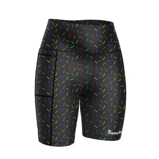 Sprinkle-of-joy'' black fitted shorts