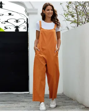 Summer Retro Jumpsuit - Orange