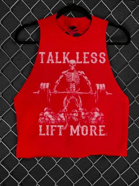 TALK LESS CROP TANK TOP*RED*