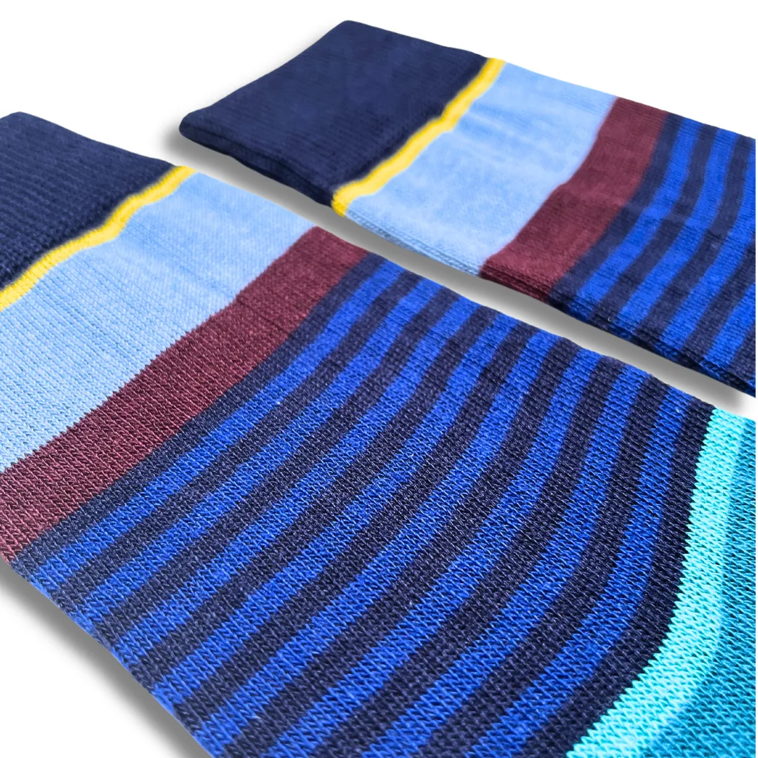 Vannucci Boys Striped Blue Socks _SS1203