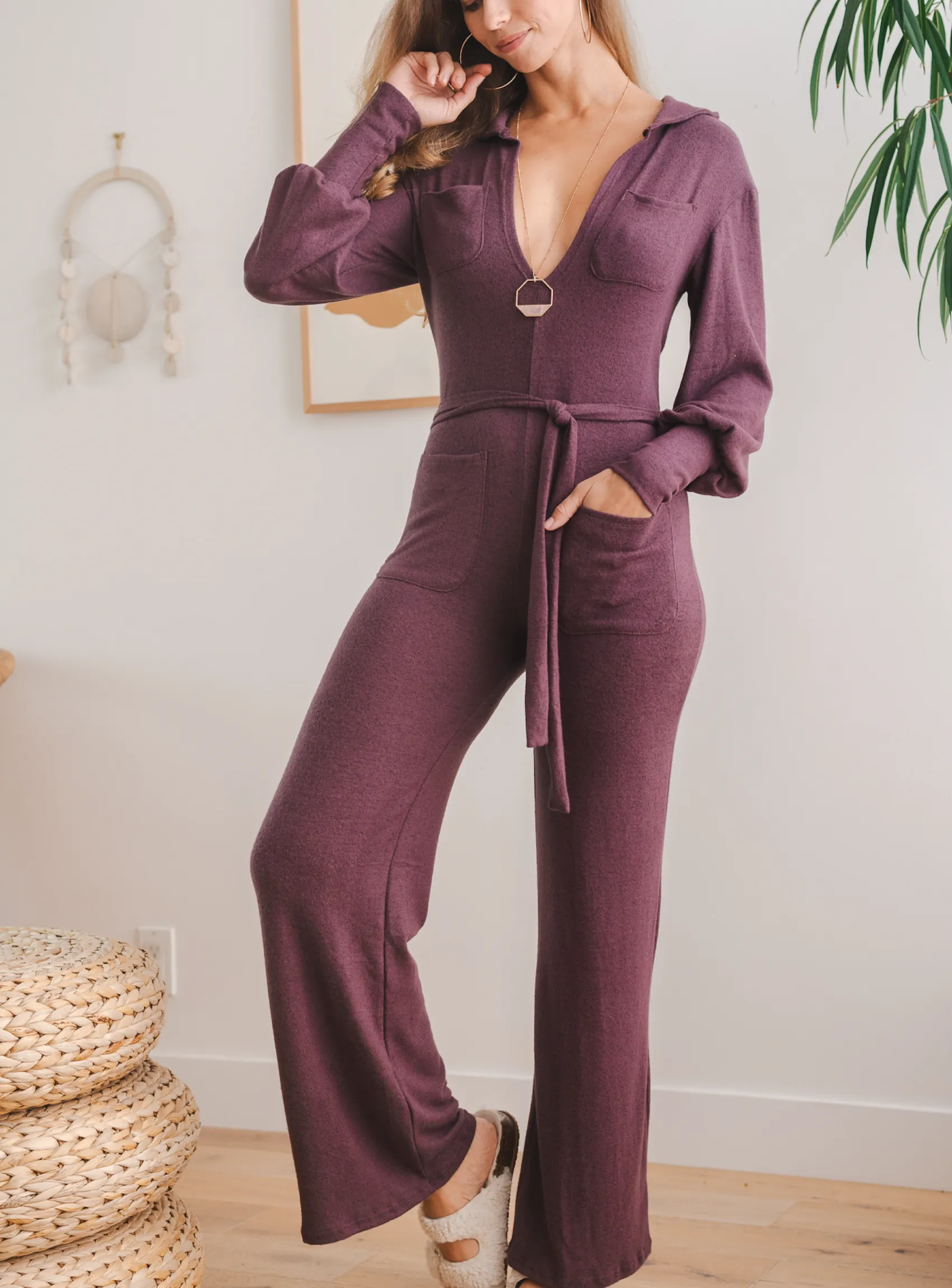 Winnie Jumpsuit - Plum