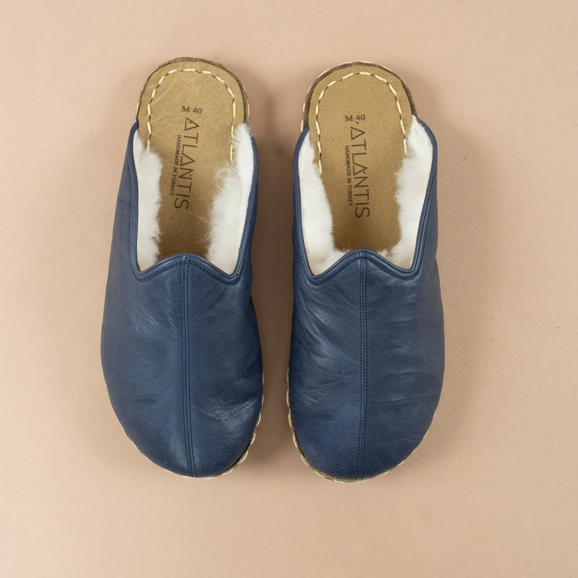 Women's Navy Barefoot Shearlings