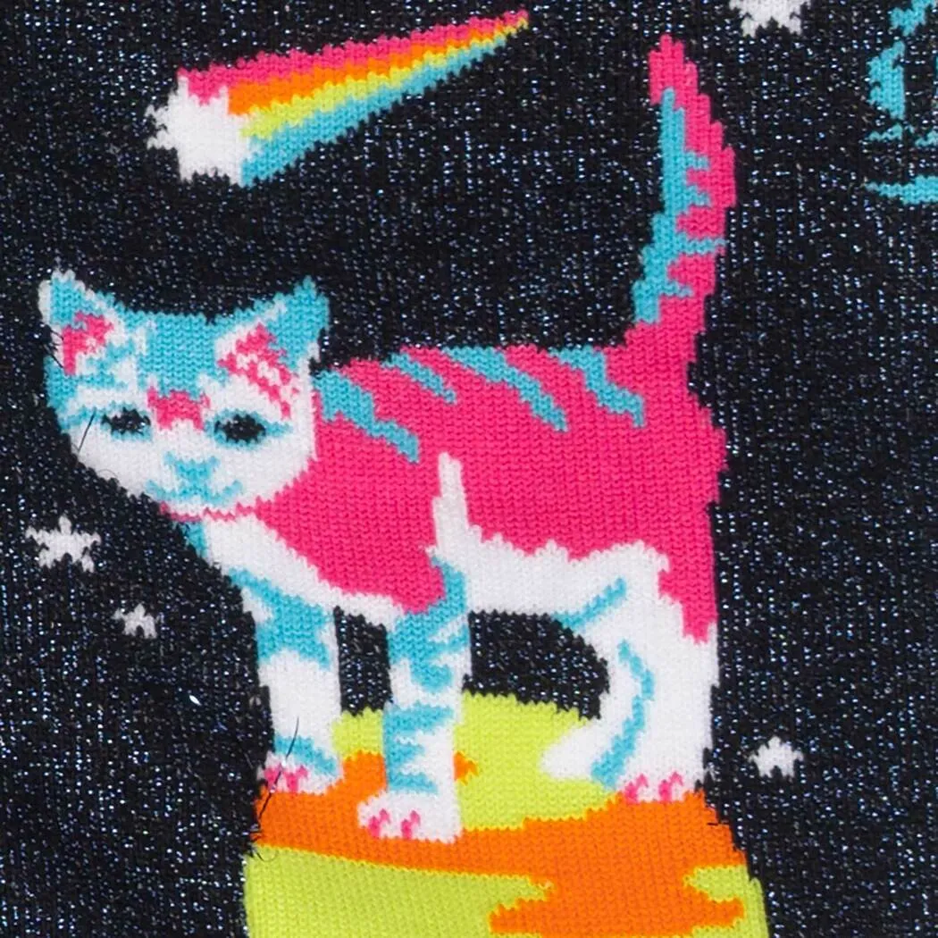 Women's Space Cats Crew Socks